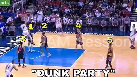 Insane dunk party from Blackwater team against Rain or Shine.