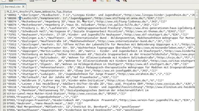 csv2xml: Beschreibung Ausgangssituation