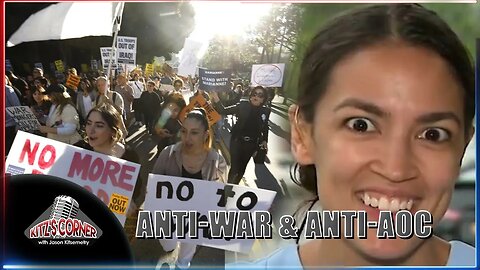 Protesters clash AOC's warmongering recruitment event