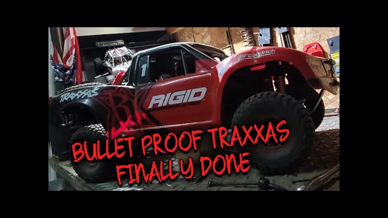 TRAXXAS UDR IS FINALLY FINISHED. AND RANDOM TRUCK DRIVER SAVED ME FROM A BLOW OUT.