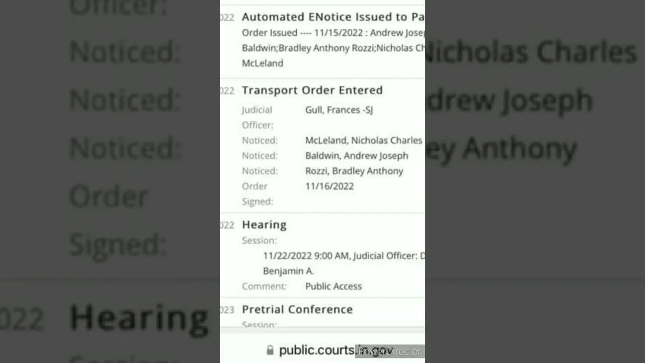 DELPHI UPDATE RICHARD ALLEN TRANSPORT ORDER FILED ON NOV 16 2022