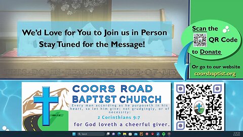 Coors Road Baptist Church Live Stream