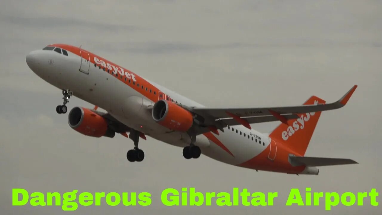 Manchester Flight Landing at Gibraltar Airport Departing 1 hour Later