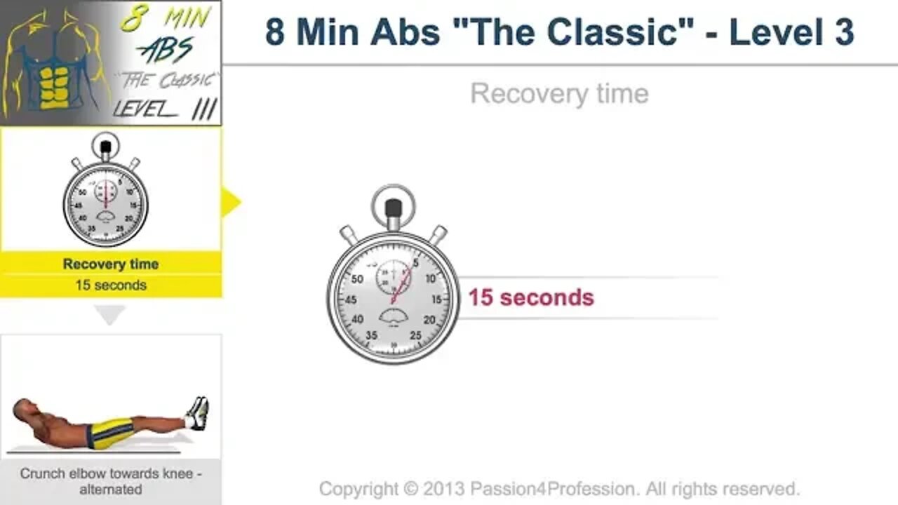 8 Min Abs Level 3 No Music