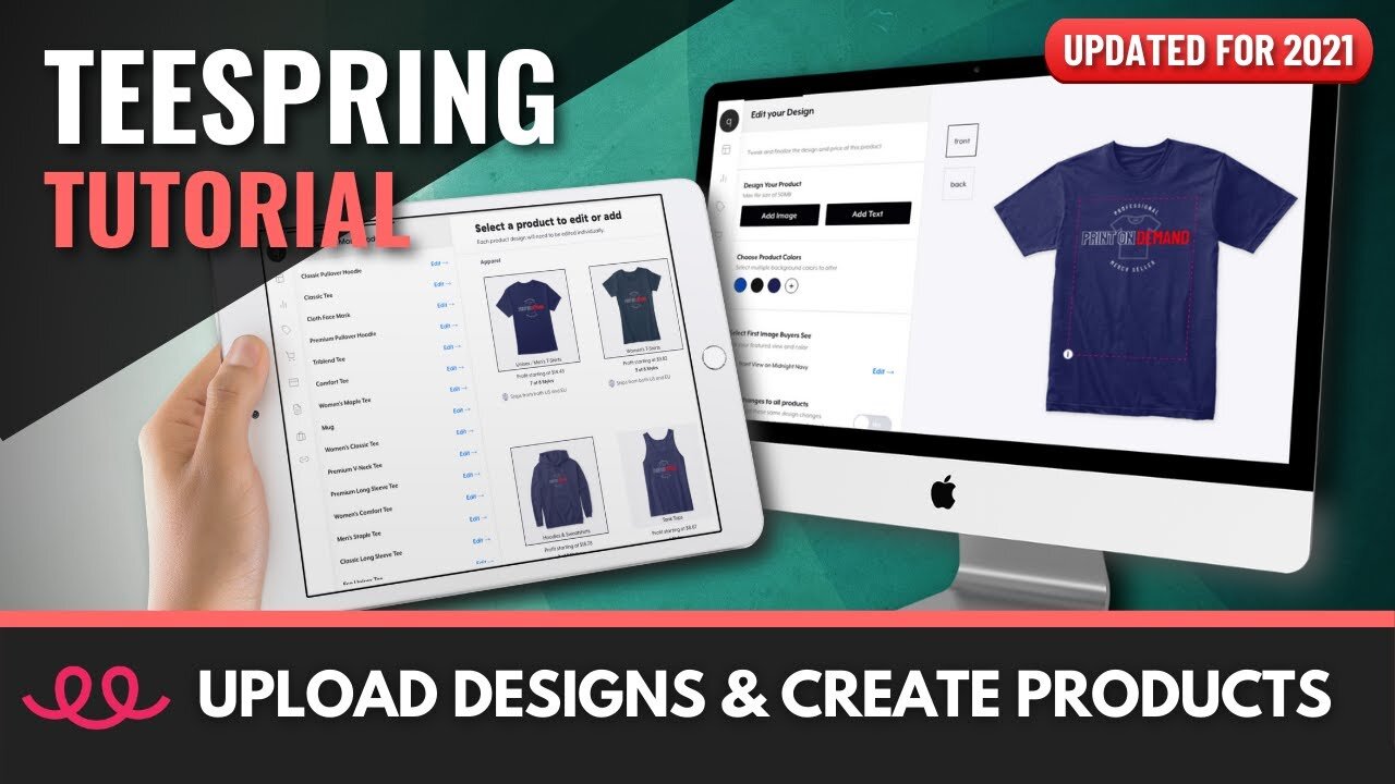 How To Upload Designs To Teespring | Teespring Tutorial 2021