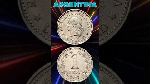 Argentina 1 peso 1957.#shorts #coinnotesz