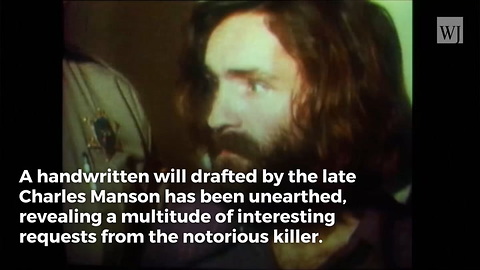 Charles Manson's Will Unearthed