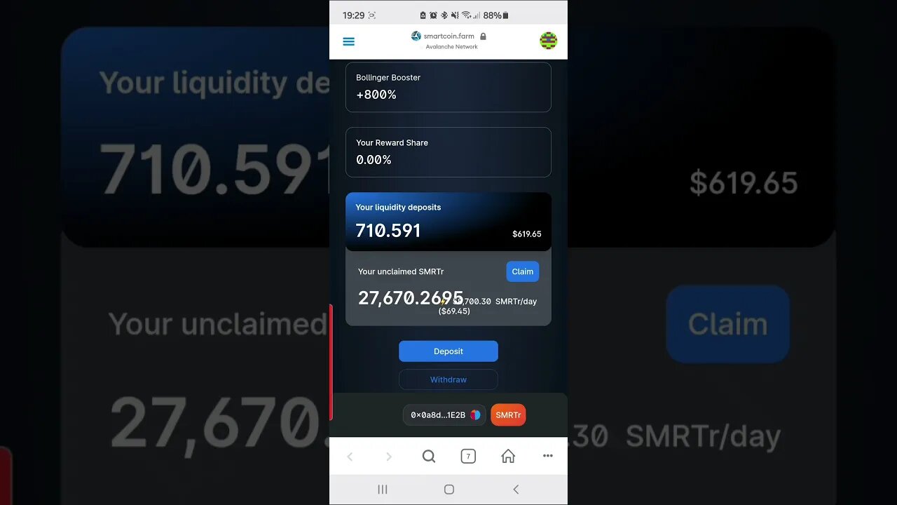 》7《 Some passive income. Not financial advice. Please do your own diligence! #shorts #crypto #short