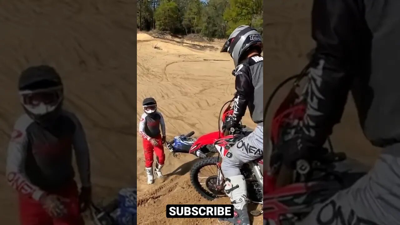 He got BLASTED😂 #fail #dirtbike