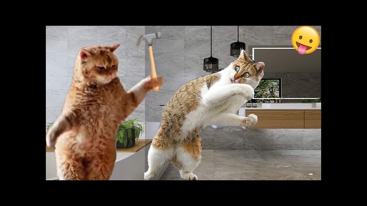 World Best Funniest🤣Cat vs animal vs Kid 🤼‍♂️ Entertainment Don't Try Laughing 🤣 2024 clips 🫡