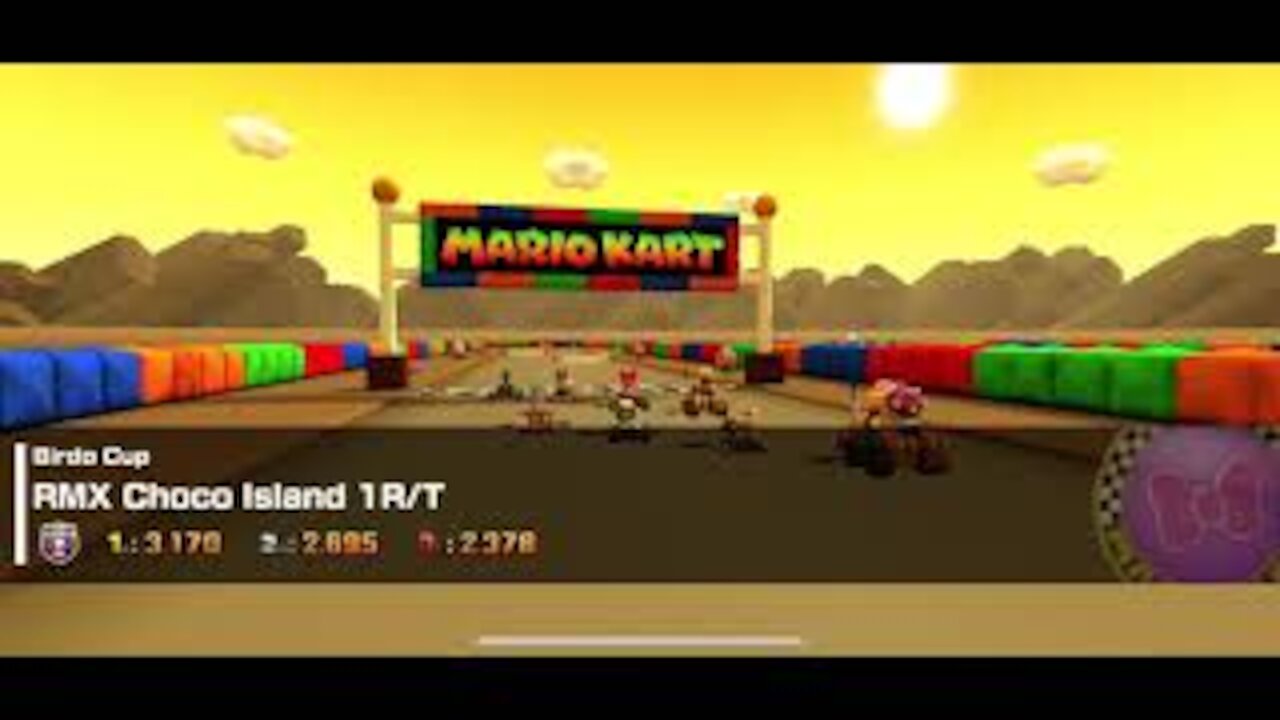 Mario Kart Tour - RMX Choco Island 1R/T Gameplay (Trick Tour New Course)