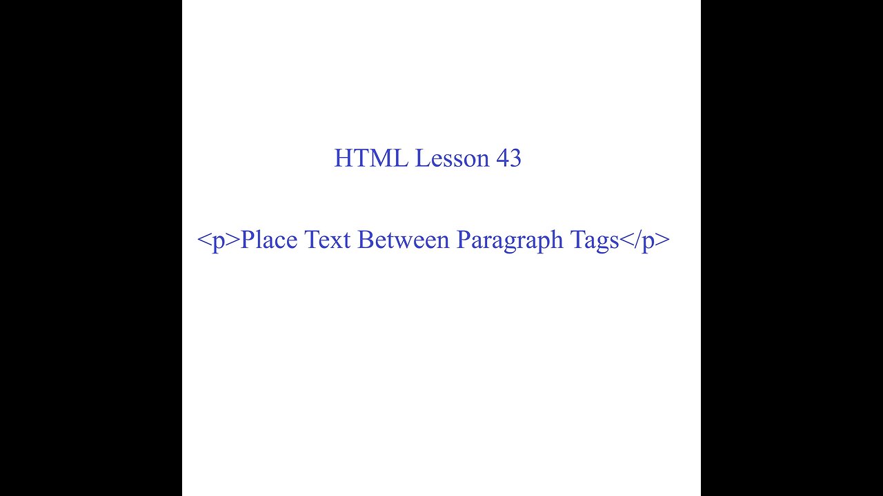 HTML Lesson 43