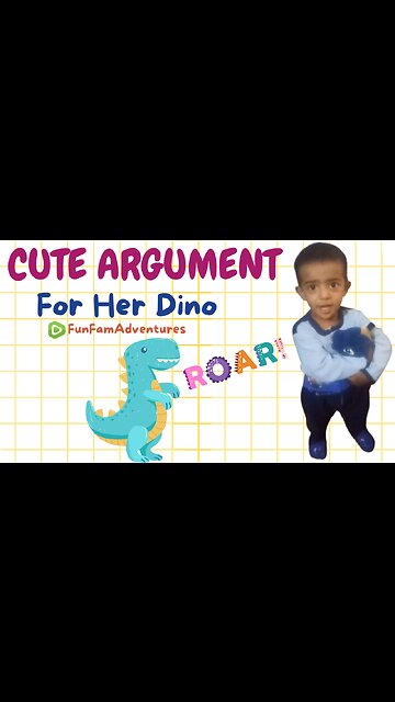 Adorable Girl's Dino Defense! 😍🦖
