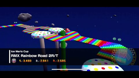 Mario Kart Tour - RMX Rainbow Road 2R/T Gameplay & OST