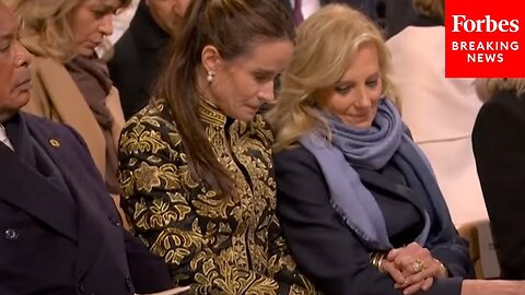 First Lady Dr. Jill Biden Holds Daughter Ashley’s Hand During Notre Dame Reopening Ceremony