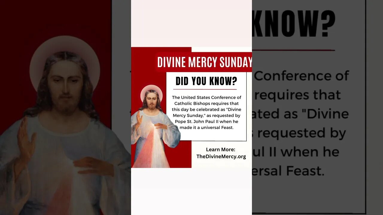 Facts about Divine Mercy Sunday #DivineMercy #StFaustina #FeastofMercy #DivineMercySunday