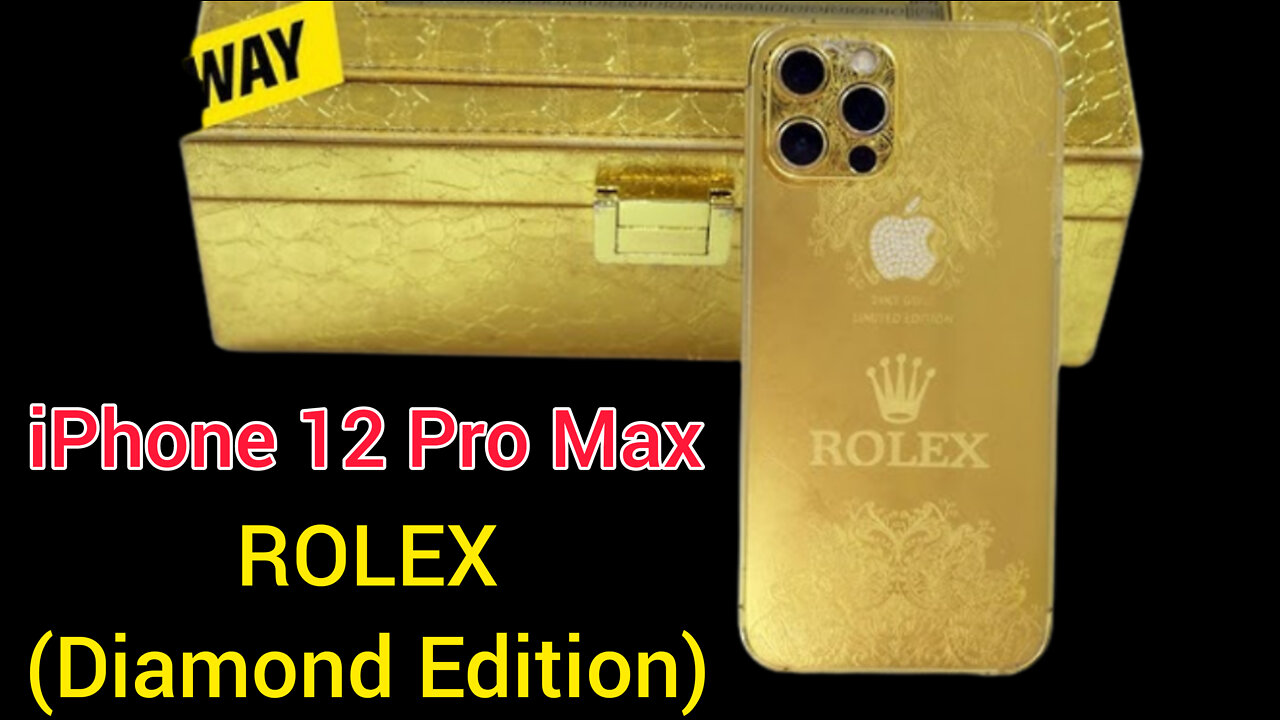 iPhone 12 Pro Max Diamond Edition by ROLEX 24KT Gold Certified