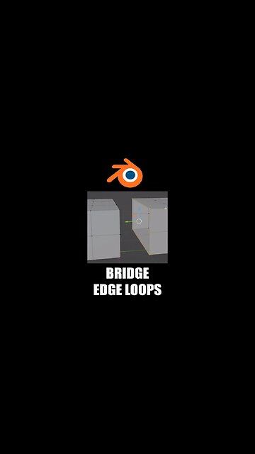 How to Bridge Edge Loops in Blender! Modeling Tip. #b3d #shorts