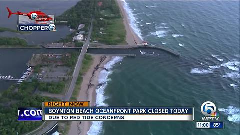 Boynton Beach Oceanfront Park closed Thursday for red tide