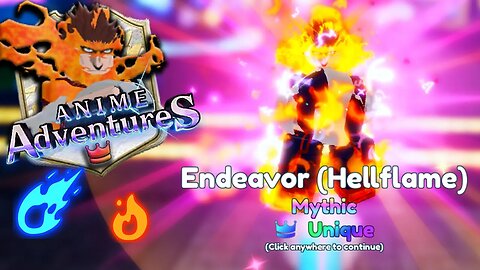 SERÁ QUE ENDEAVOR HELLFLAME COM 𝗨𝗡𝗜𝗤𝗨𝗘 NO ANIME ADVENTURES FICA ROUBADO? (LVL. 100 EVOLVED)