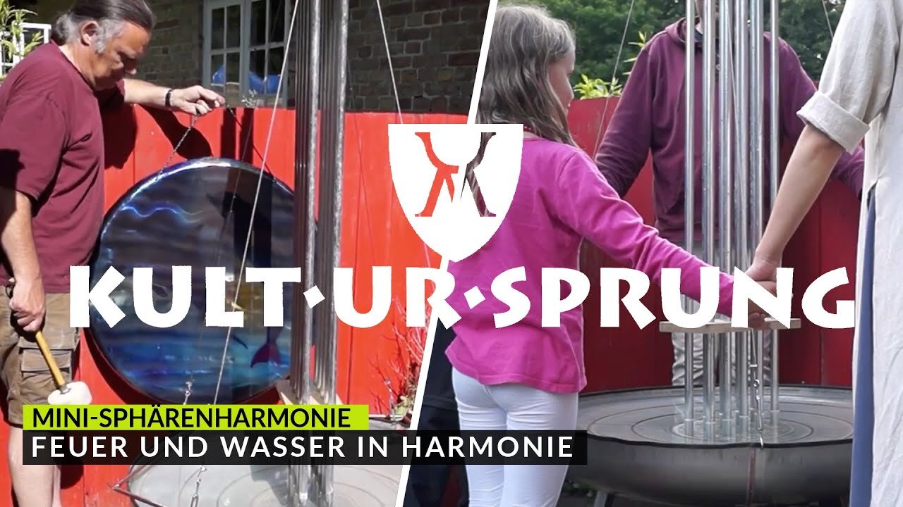 Einweihung unserer Mini-Sphärenharmonisierungsanlage mit Gongs.