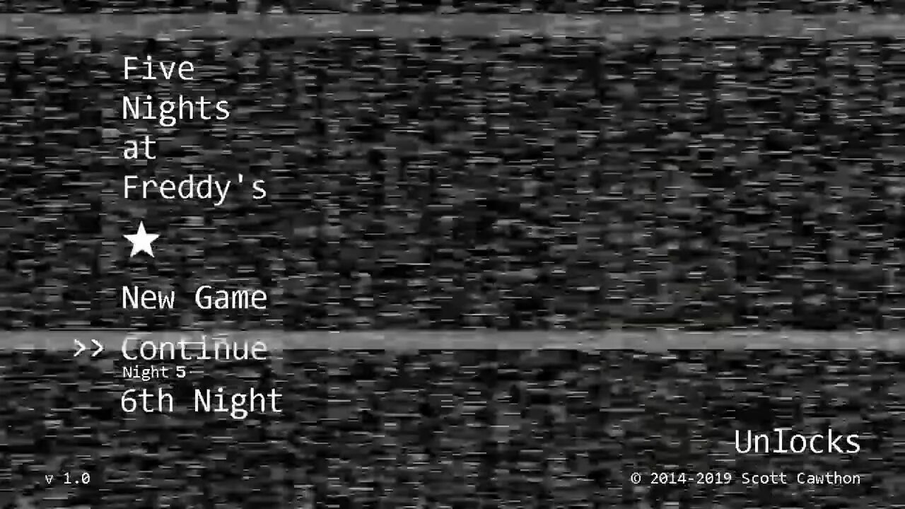 Five night At Freddy Night 2 to 5 W Unlocks On.