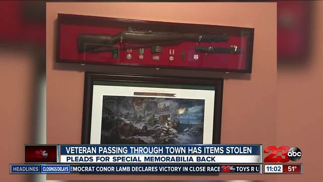 Veteran makes plea for stolen belongings