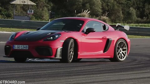500 HP Indischred Porsche Cayman 718 GT4 RS in stunning 4k resolution