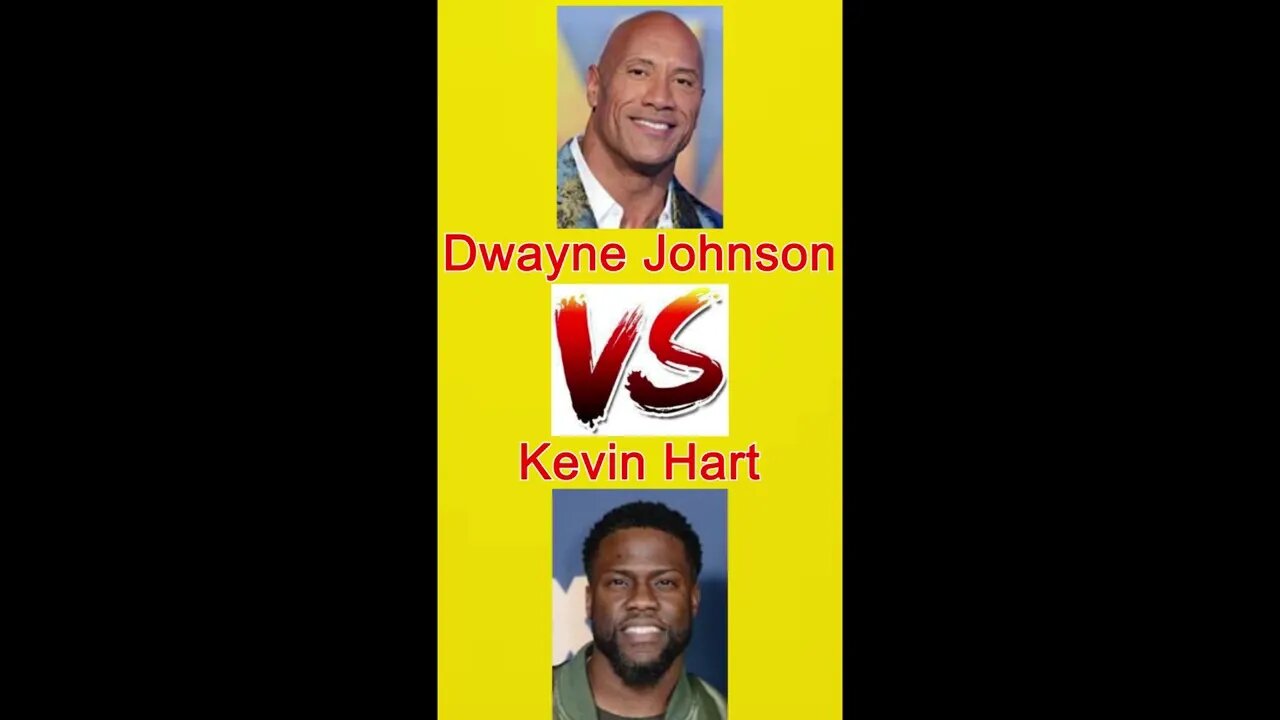 Dwayne Johnson VS Kevin Hart Comparison by Statistics | Who is Better ? #hollywood #m #shorts #love