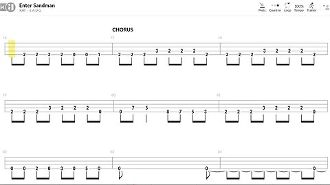 Metallica - Enter Sandman (Bass TAB)