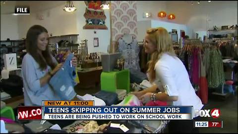 Teens are no longer looking for summer emplotment