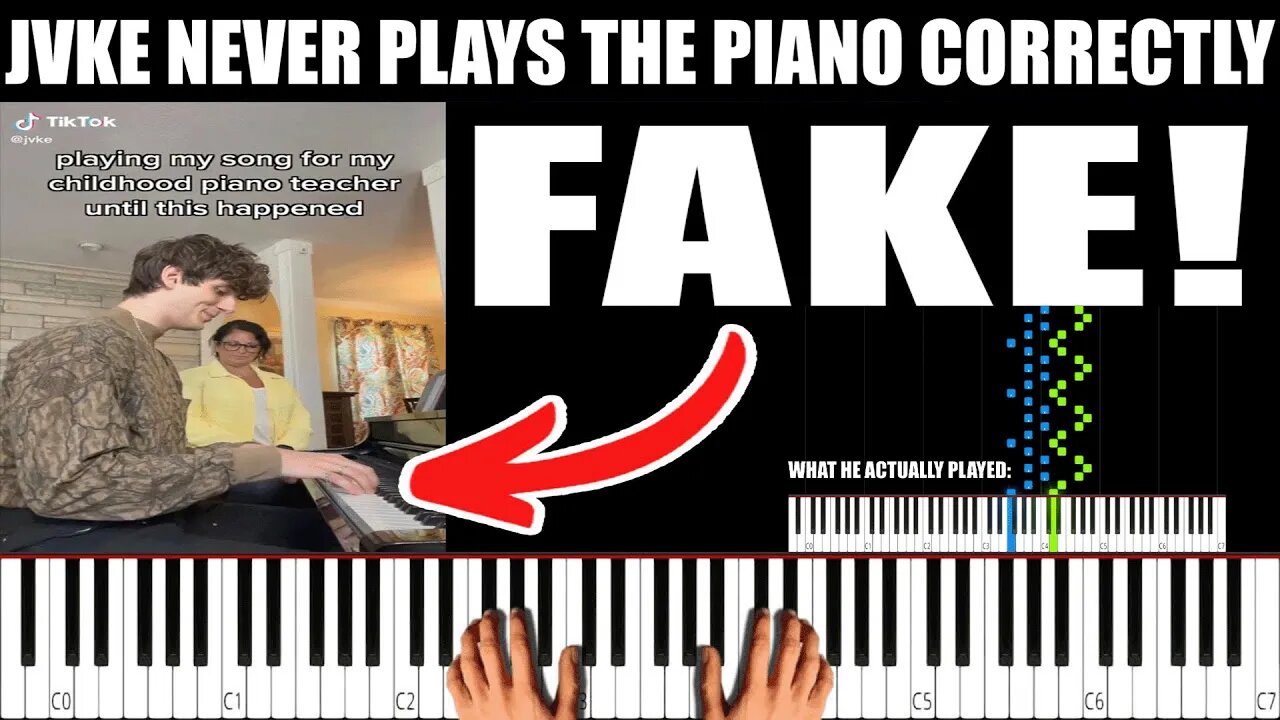 JVKE Never Plays the Piano Correctly? EXPOSING JVKE's PIANO SKILLS (He can't play!)