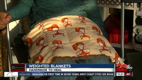 Weighted blankets, lap pads helping people with autism, anxiety and attention disorders