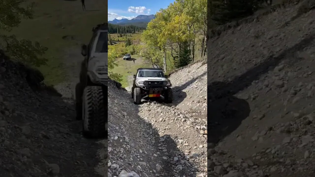 I decided to try crawling up the loose rock instead of taking a run at it.🤙🏼