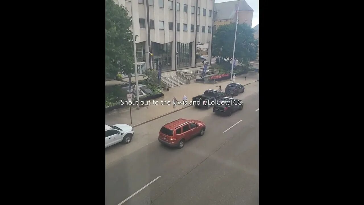 Cyraxx and enablers + lawyer outside of court house and then leaving. (No sound). 8/30/2023