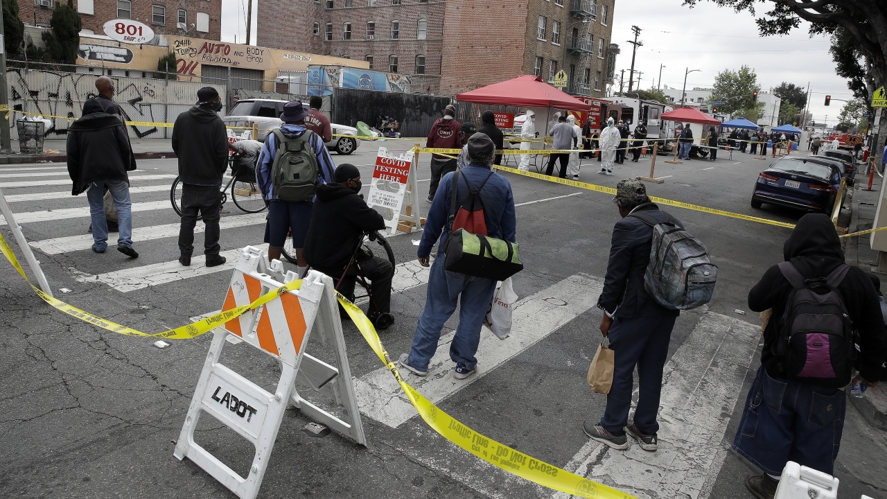 L.A. Homeless Shelters Cut Beds Due To Virus; Deaths Surge On Streets