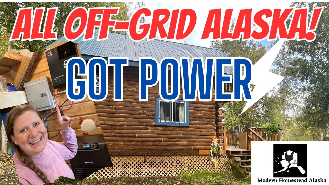 “All Off-Grid Alaska” Cabin Gets substantial Power! New Honda Generator, and light #alaska #offgrid