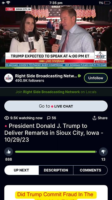 Trump live in Sioux City 29/10/2023