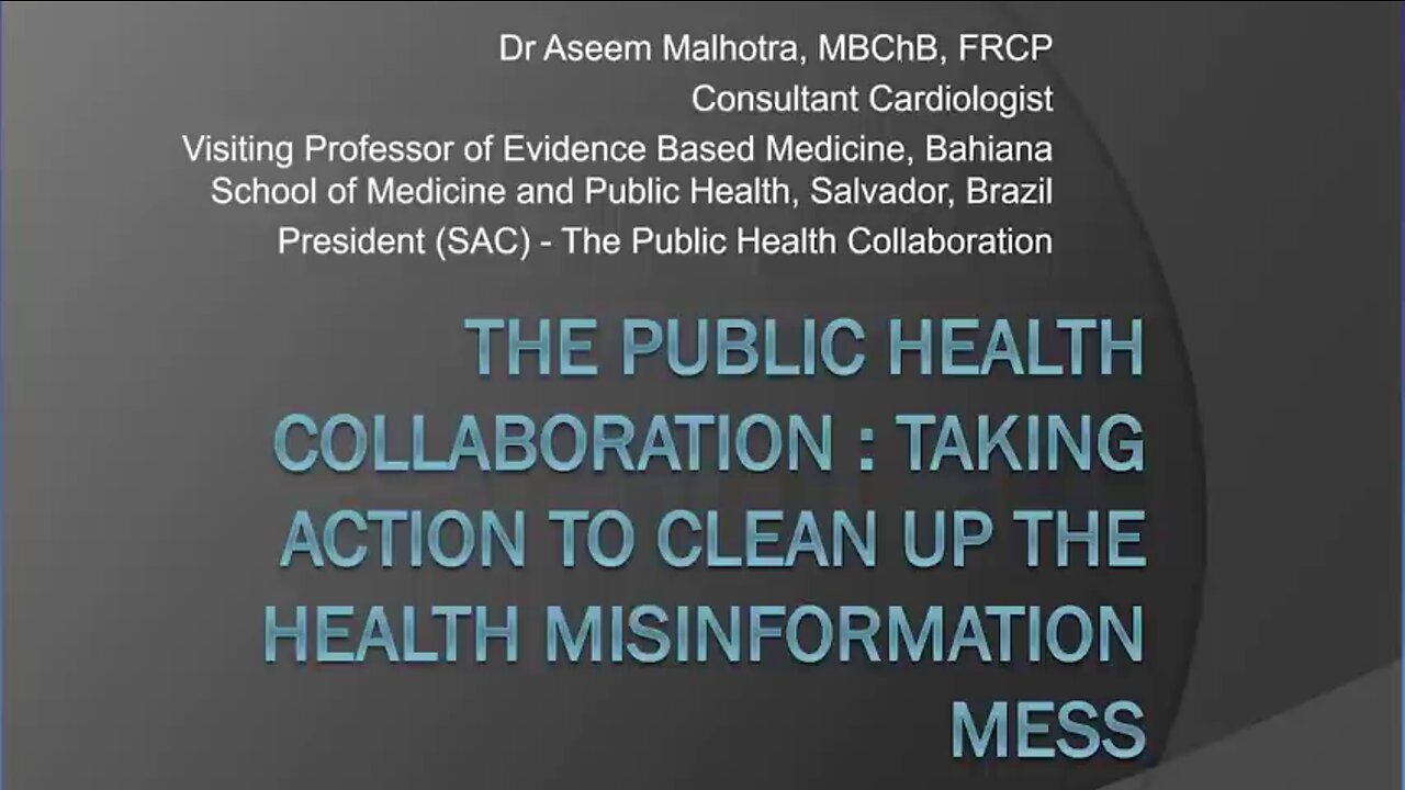 Taking Action to Clean Up the Medical Misinformation Mess by Dr Aseem Malhotra