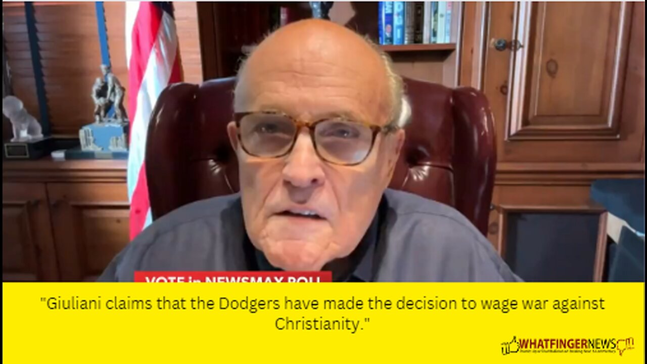 "Giuliani claims that the Dodgers have made the decision to wage war against Christianity."