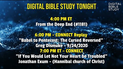 Digital Bible Study Tonight - 11/15/2021