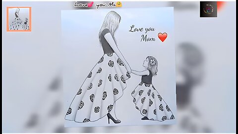 Making a beautiful girl with her mom with experesing the lots of love for a mom