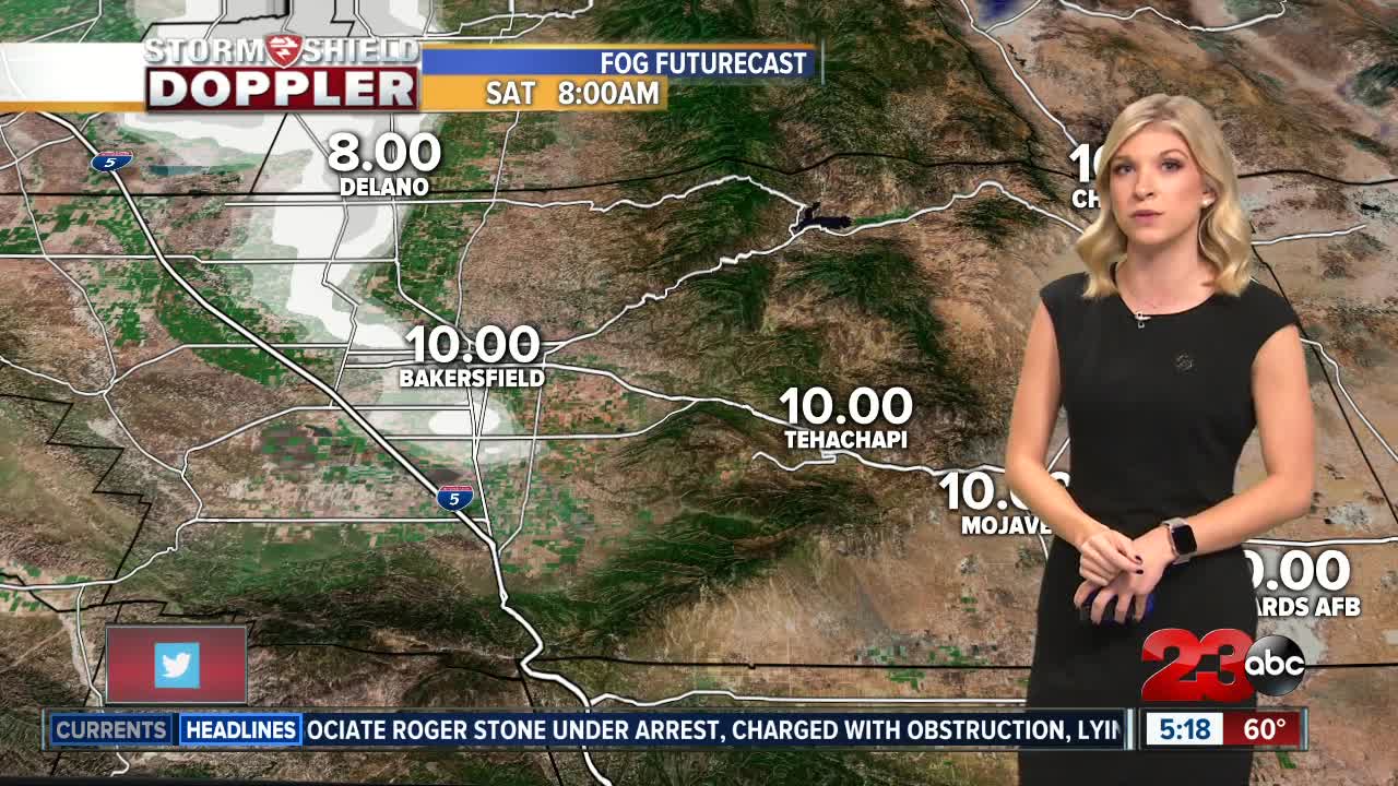 Saturday morning valley Dense Fog Advisory