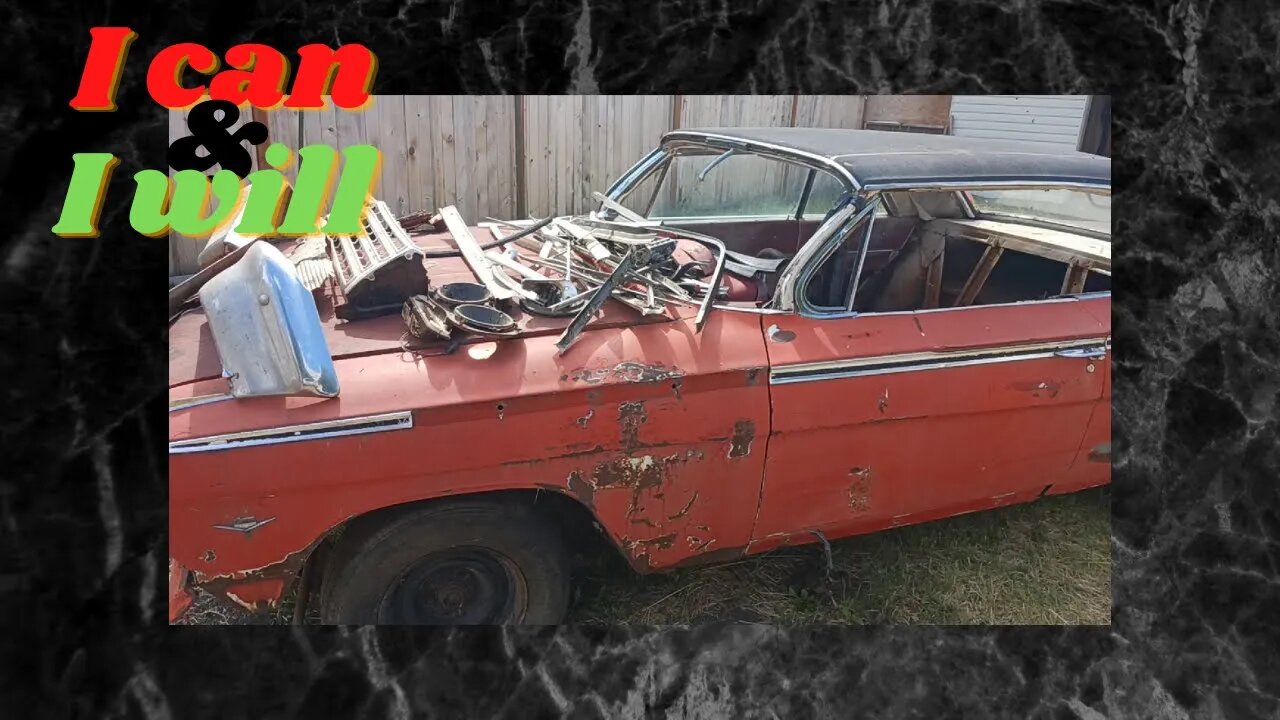 1962 Impala Junkyard find!!! Bright work part 1