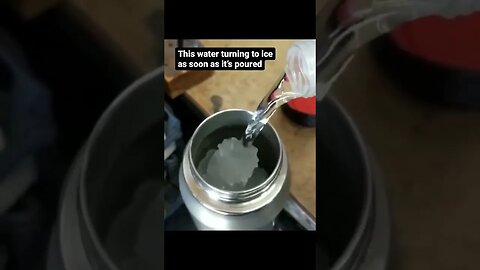 water Turning into Ice