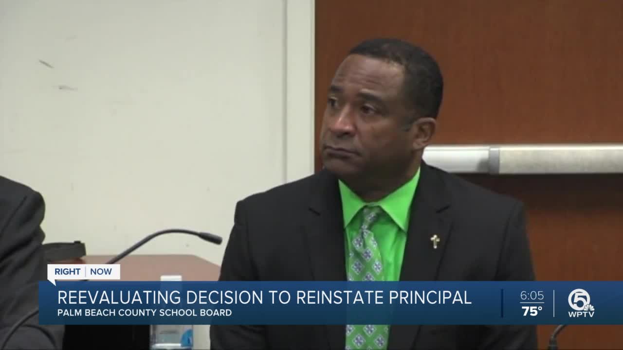 Palm Beach County School Board reevaluating to reinstate principal