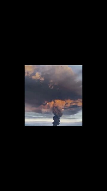 Massive smoke spotted from miles away after an oil storage facility in the city of Sevastopol...