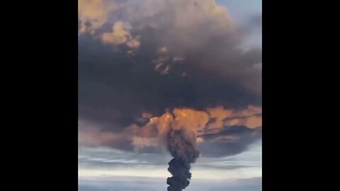 Massive smoke spotted from miles away after an oil storage facility in the city of Sevastopol...