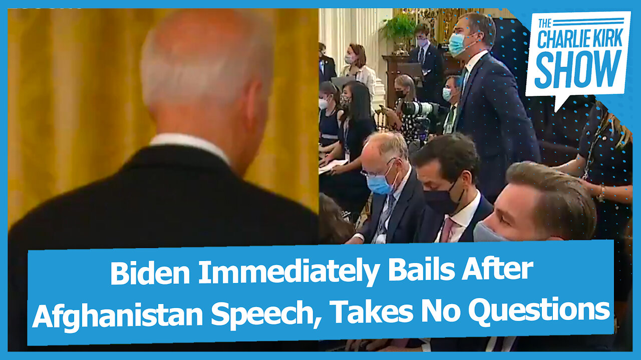 Biden Immediately Bails After Afghanistan Speech, Takes No Questions