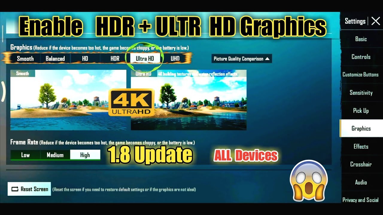 New Ultra HDR Graphics PUBG Mobile New Update | PUBG Gfx Tool | SSG KING YT